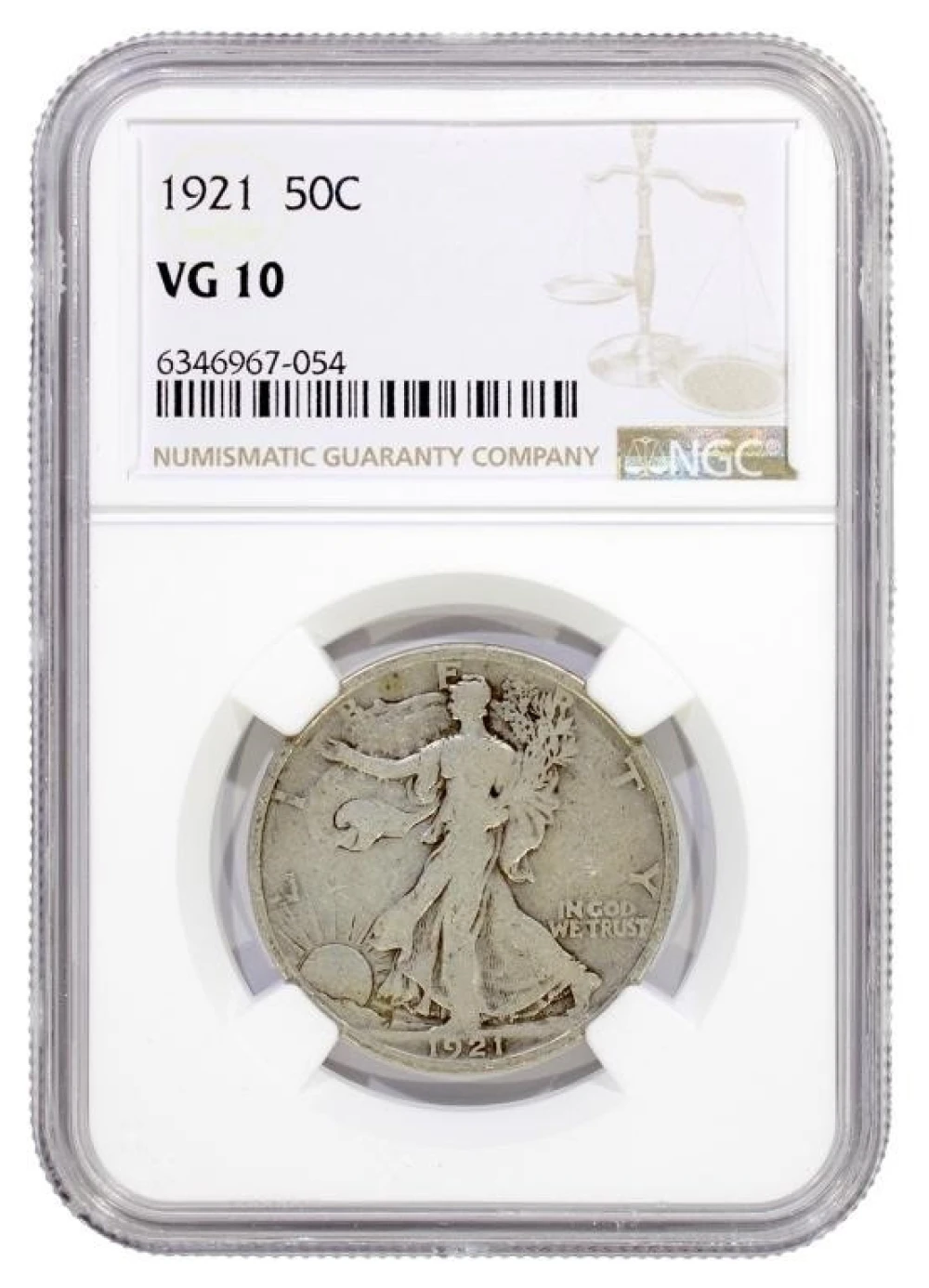 NGC VG-10 1921 Half Dollar