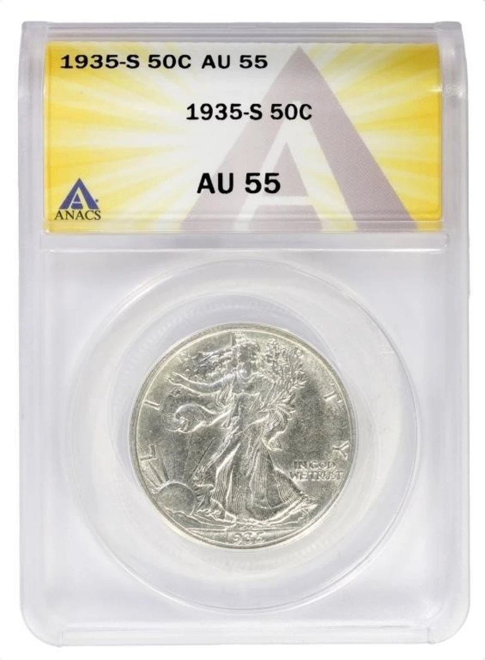 ANACS AU-55 1935-S Half Dollar