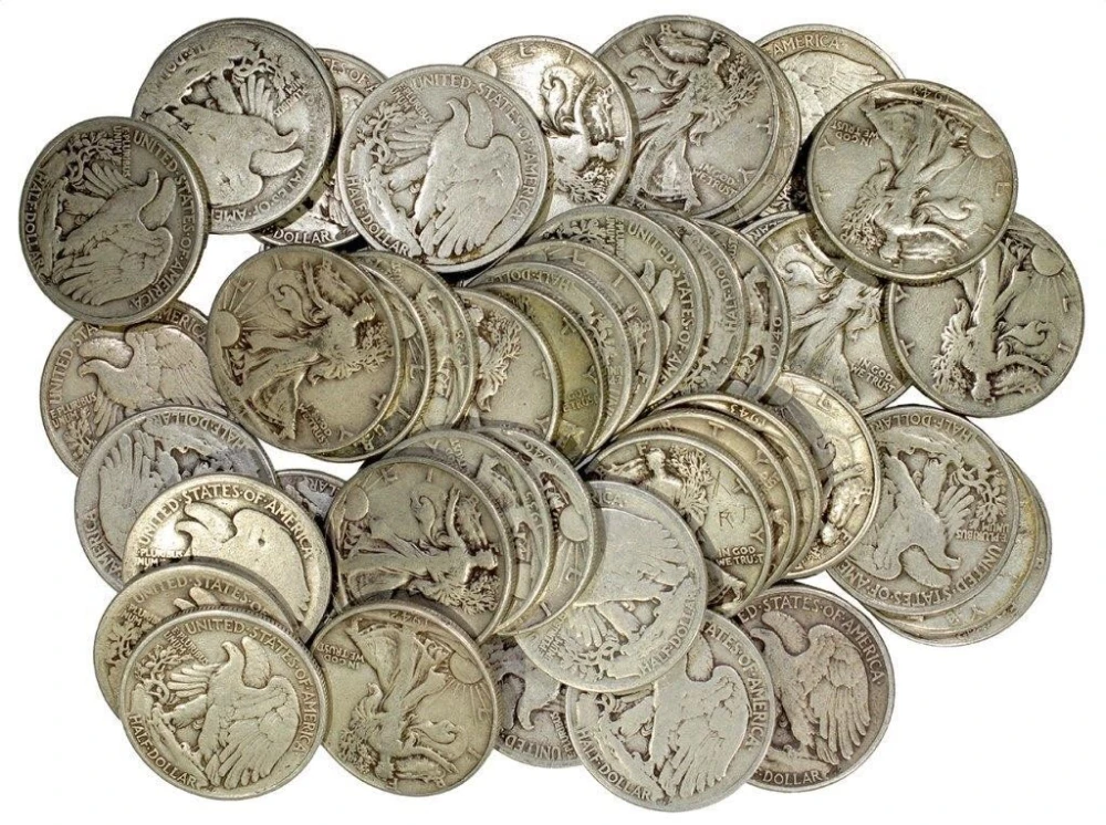 48 Pieces of Circ Walking Liberty Half Dollars