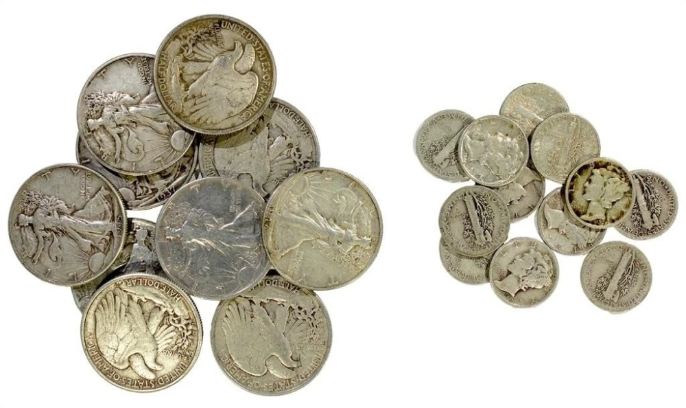 Silver Dime & Half Dollar Lot