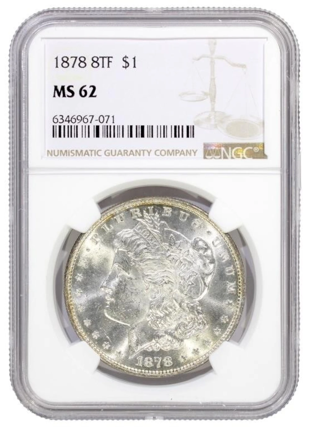 NGC MS-62 1878 8TF Morgan $1