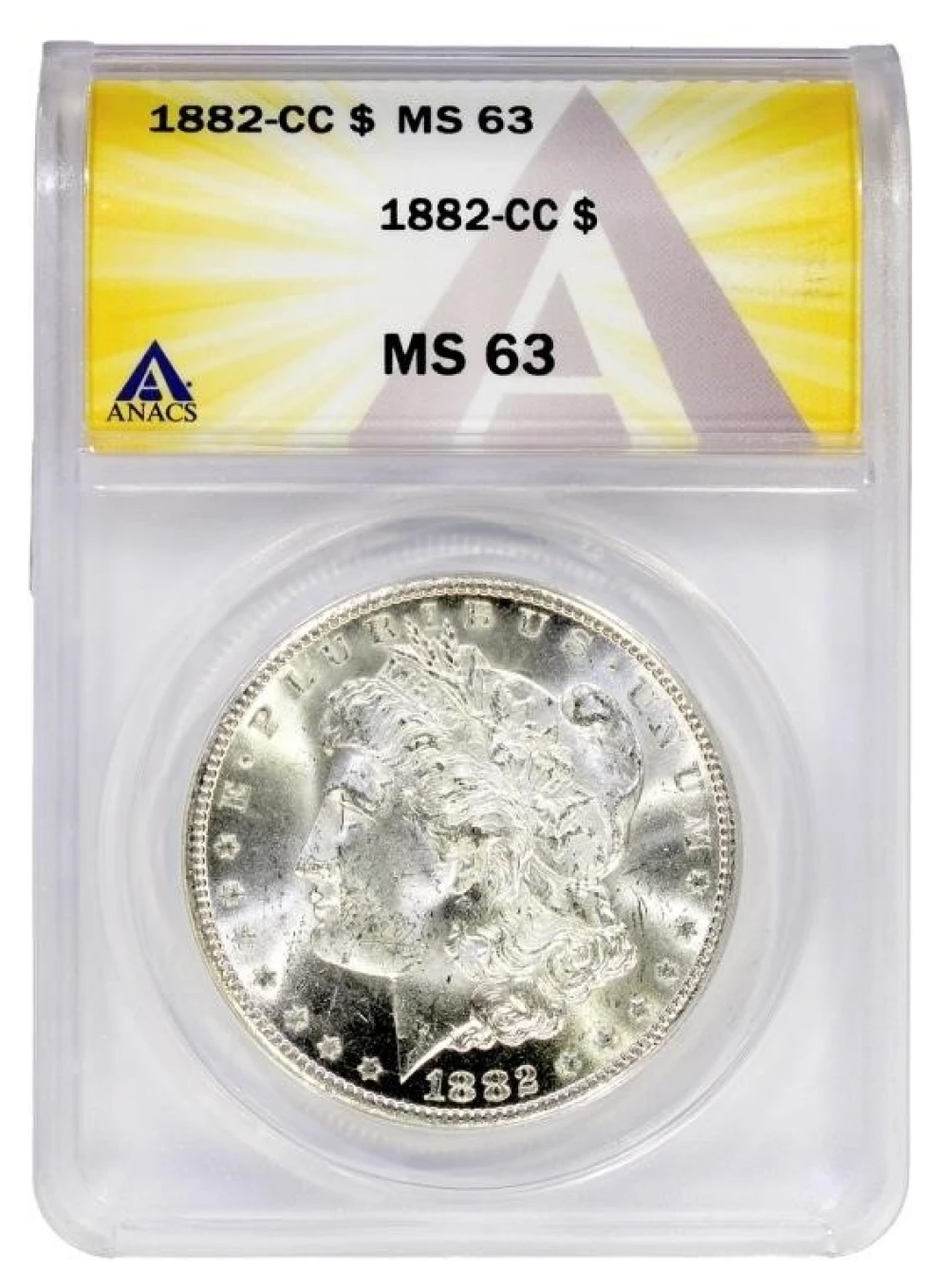 ANACS MS-63 1882-CC Morgan Dollar