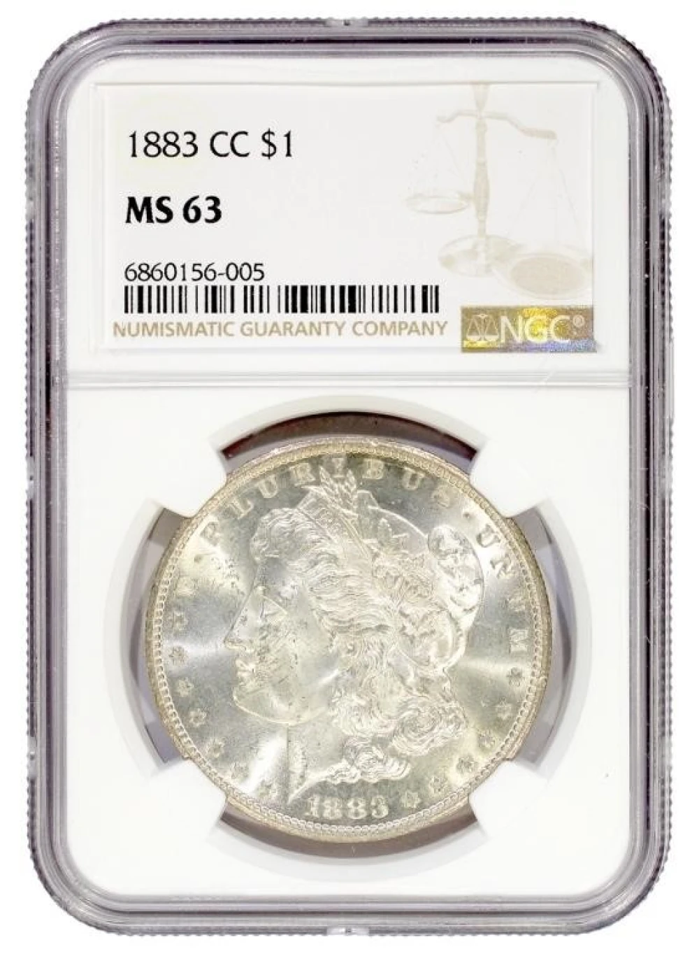 NGC MS-63 1883-CC Morgan Dollar