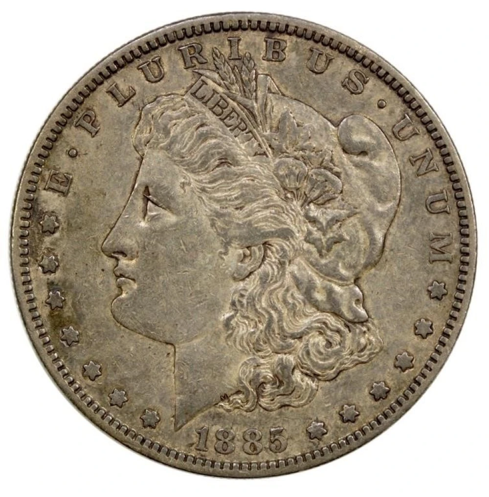 Toned Choice EF-45 1885-S Morgan Dollar