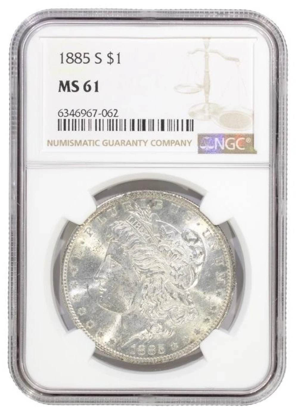 NGC MS-61 1885-S Morgan Dollar