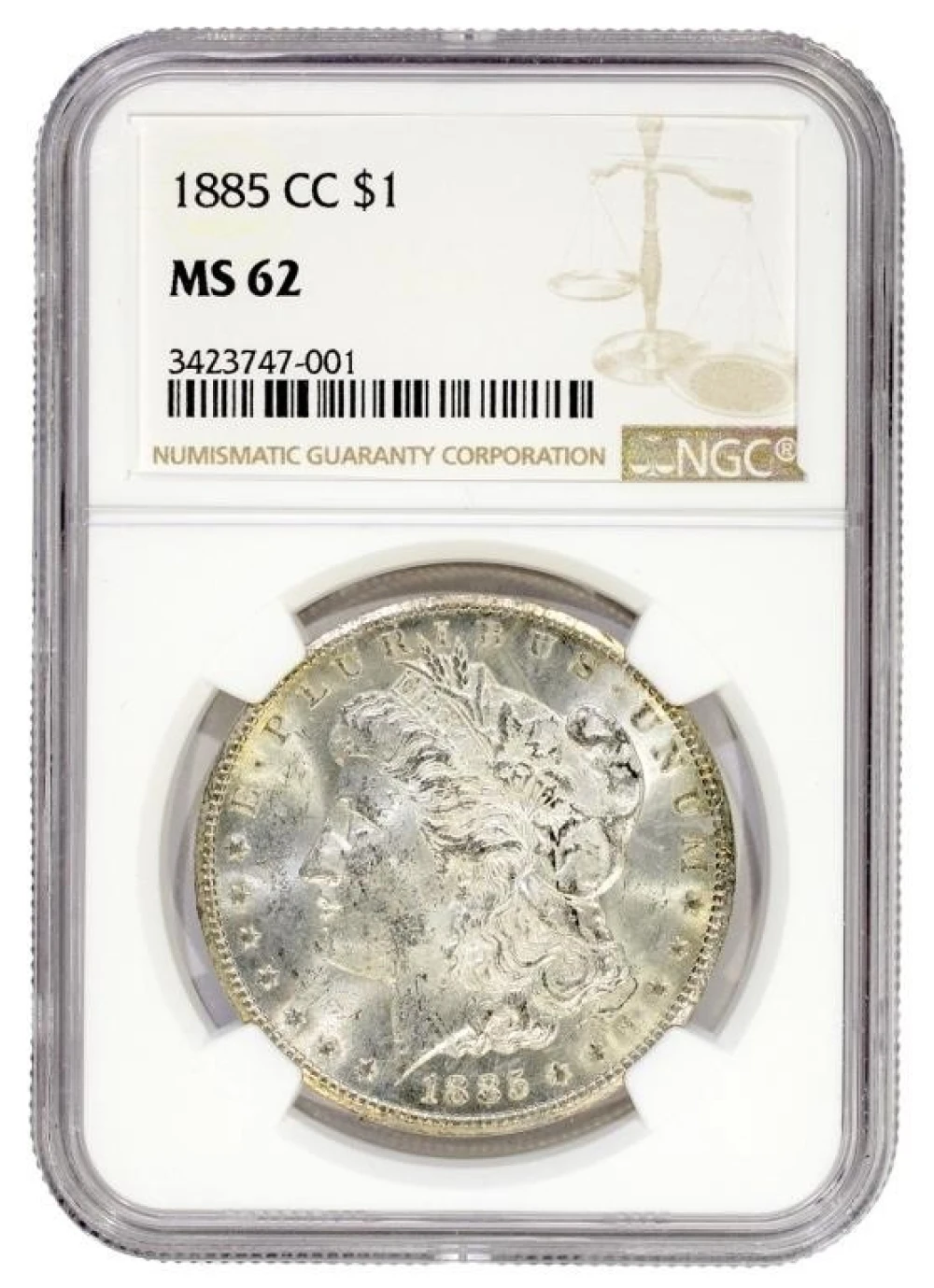 NGC MS-62 1885-CC Morgan $1