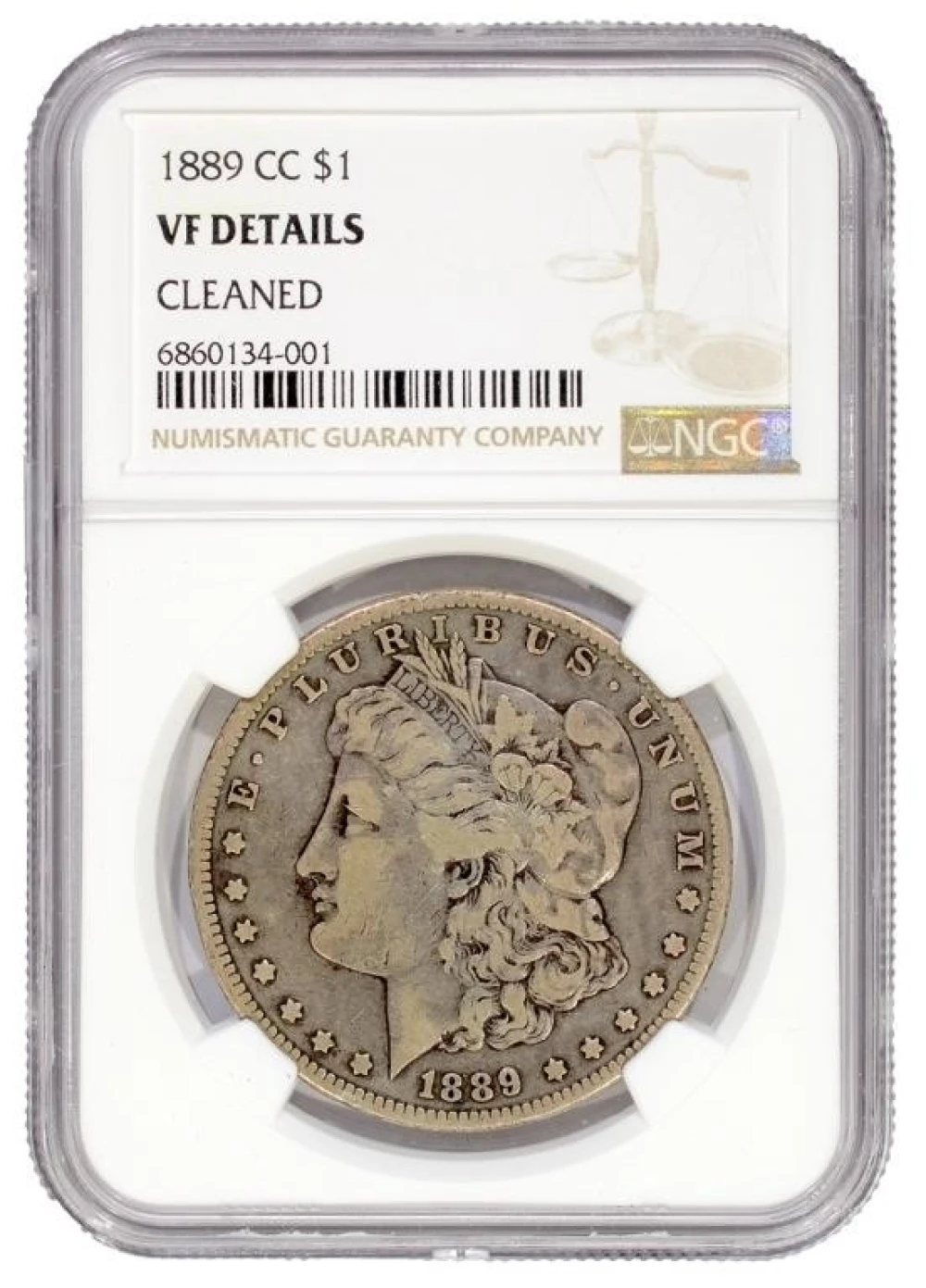 NGC VF Details 1889-CC Morgan $1