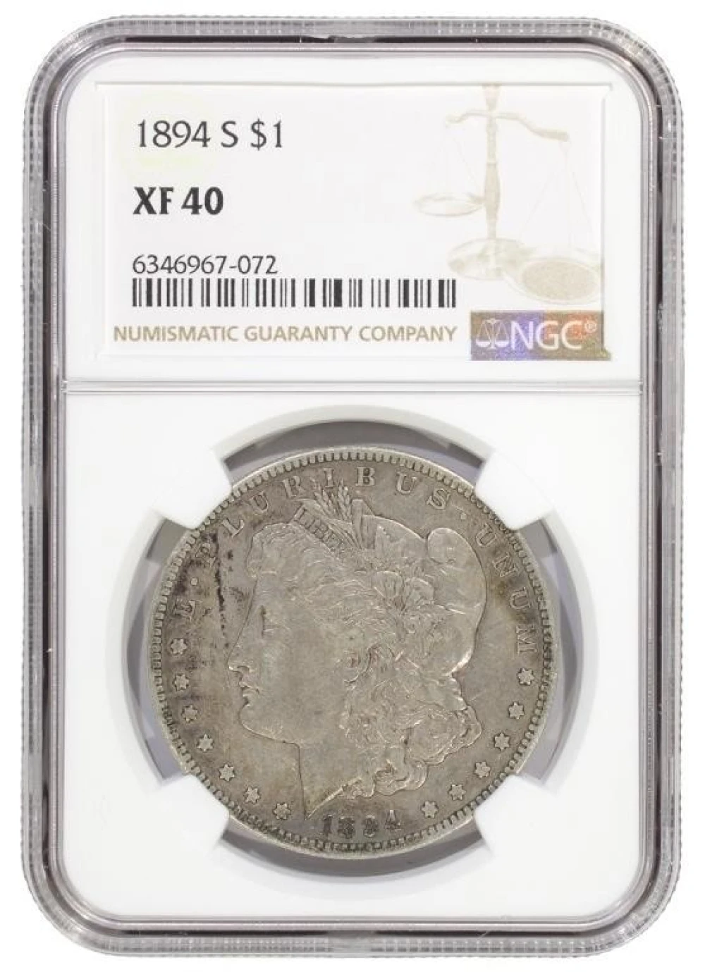 NGC EF-40 1894-S Morgan $1