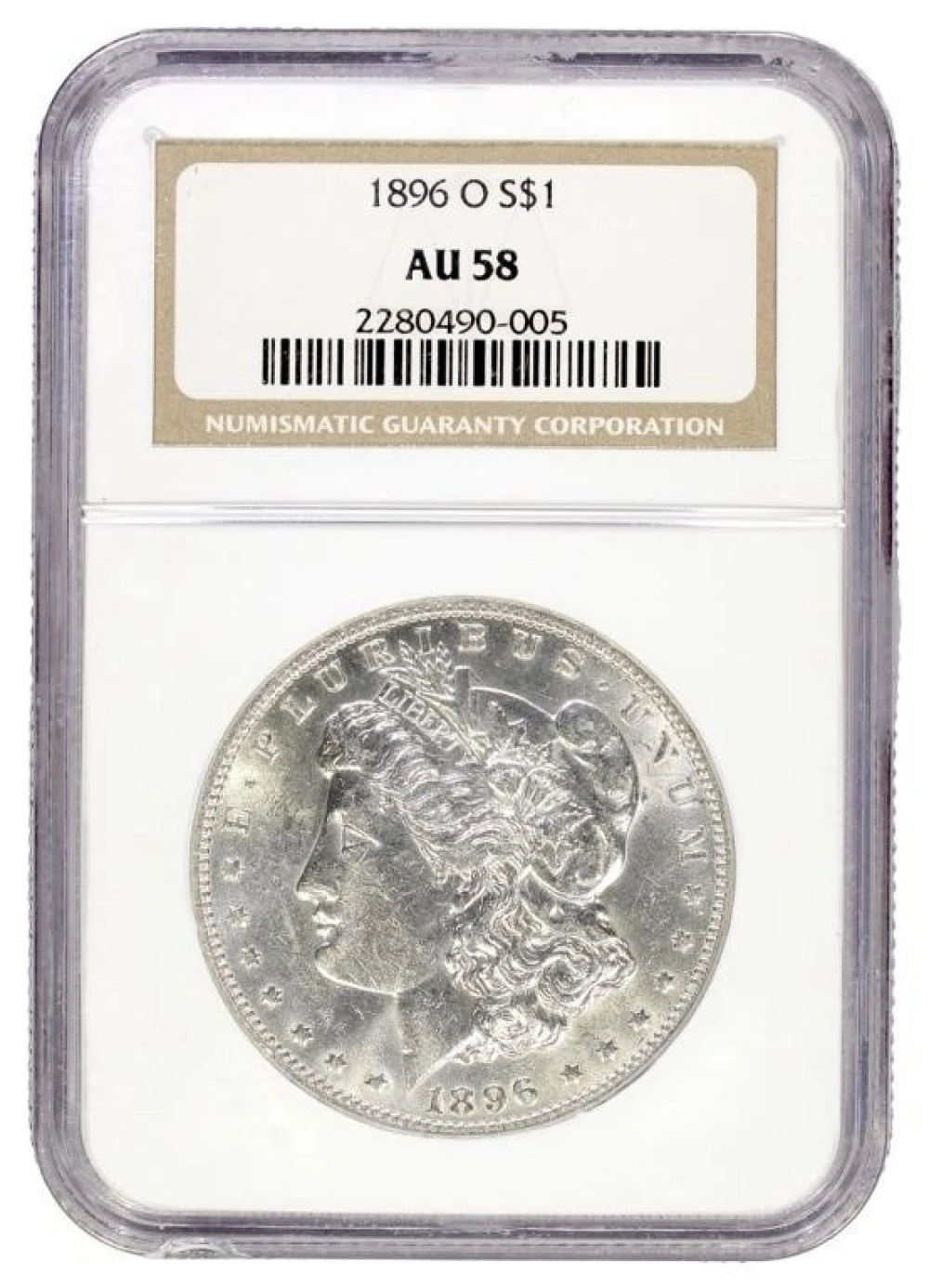 NGC AU-58 1896-O Morgan Dollar