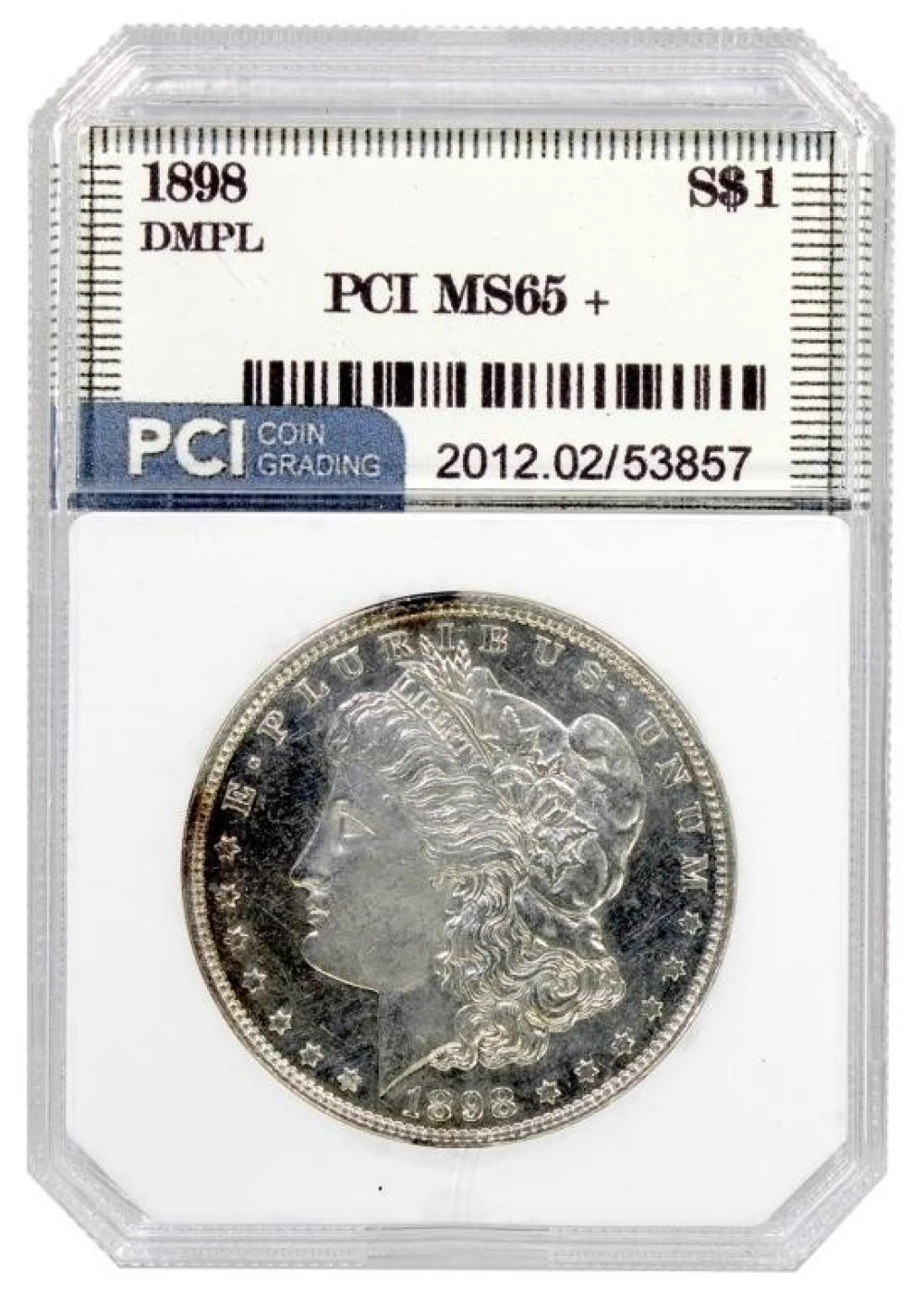 PCI Certified DMPL 1898 Morgan Dollar