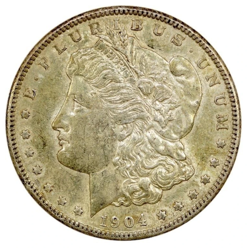 AU-55 1904 Morgan Dollar