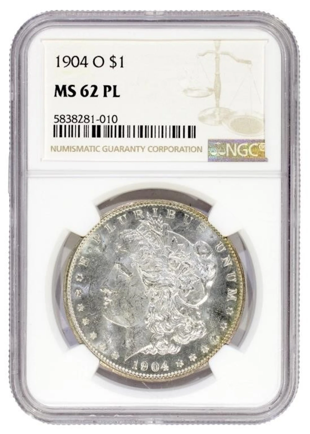 NGC MS-62 PL 1904-O Morgan Dollar