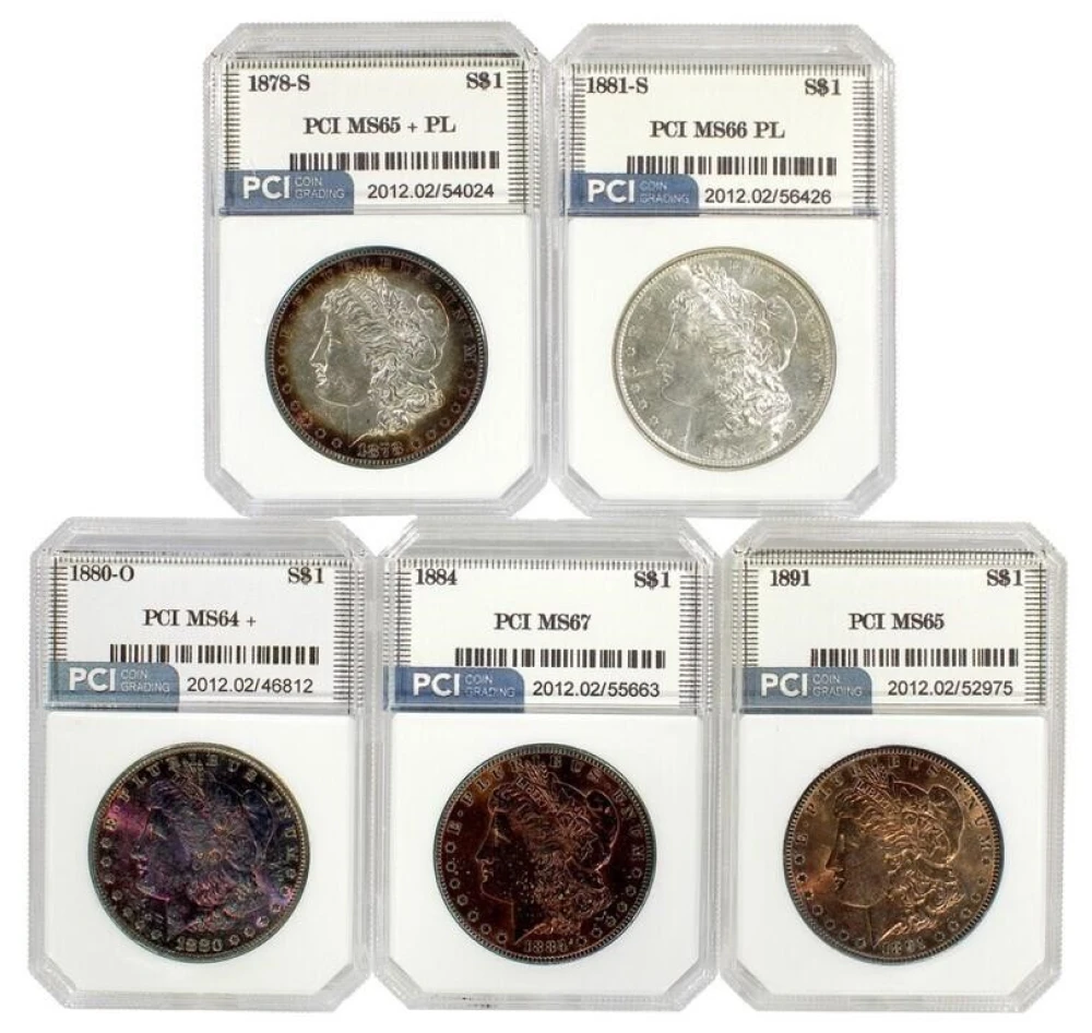 5 PCI Morgan Silver $1
