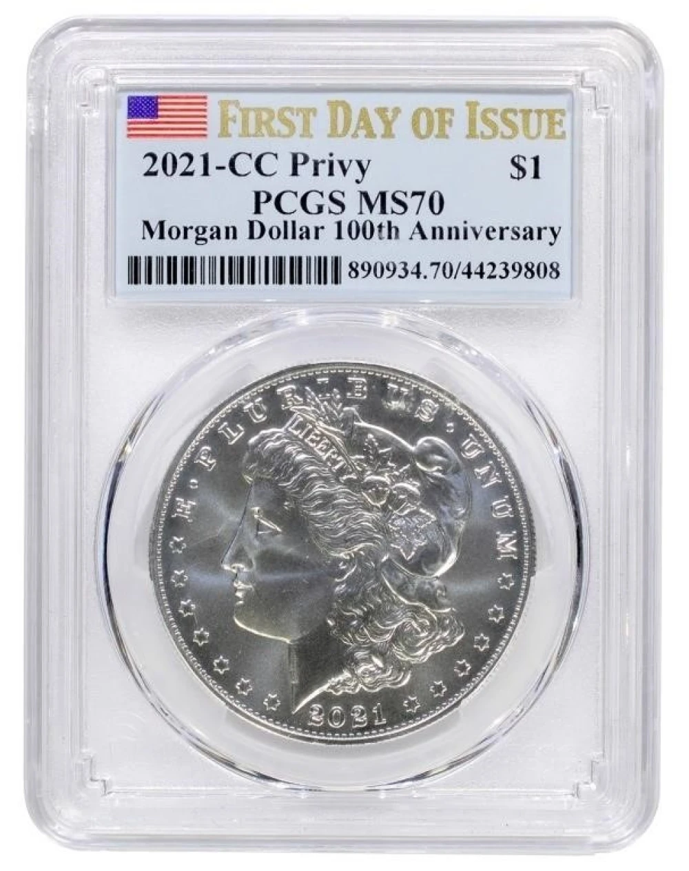 PCGS MS-70 2021-CC Morgan Dollar