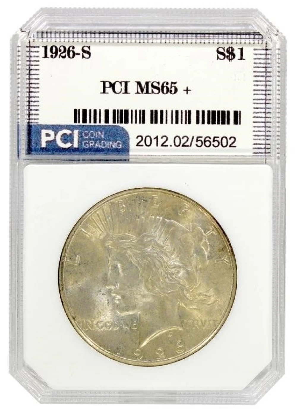 PCI Certified 1926-S Peace $1