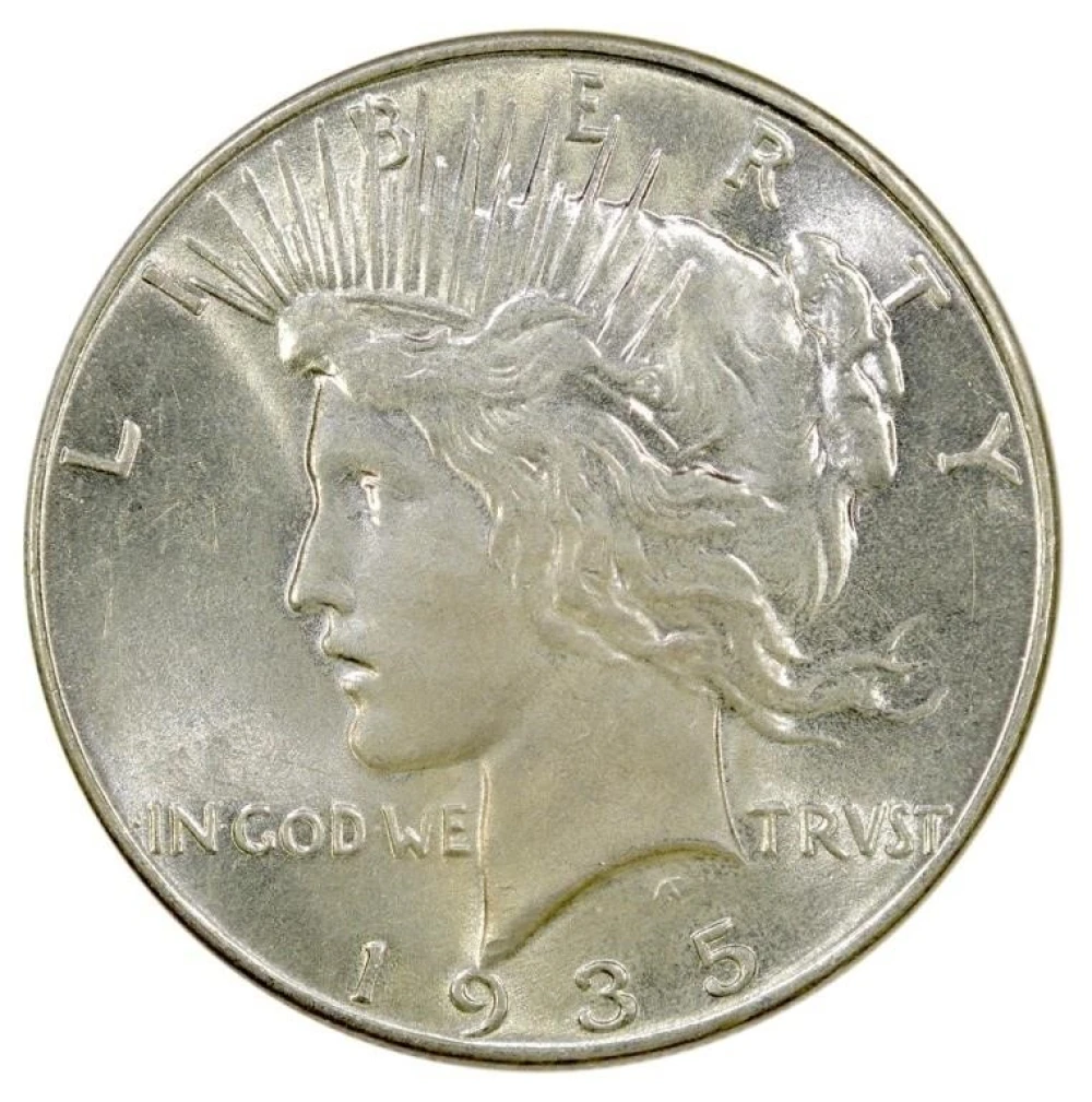 BU-60+ 1935 Peace Dollar