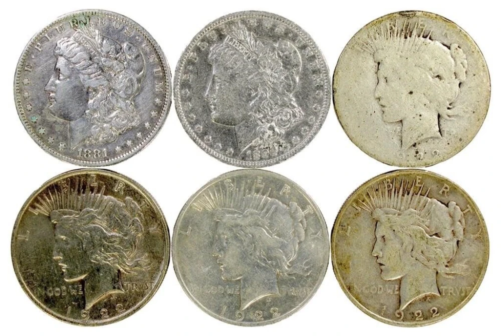6 Coin Silver Dollar Lot