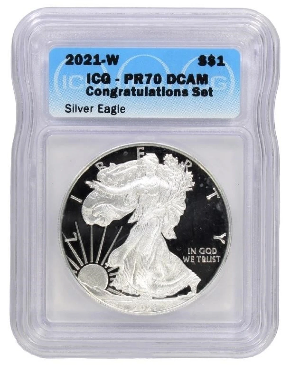ICG Certified 2021-W Proof Silver Eagle