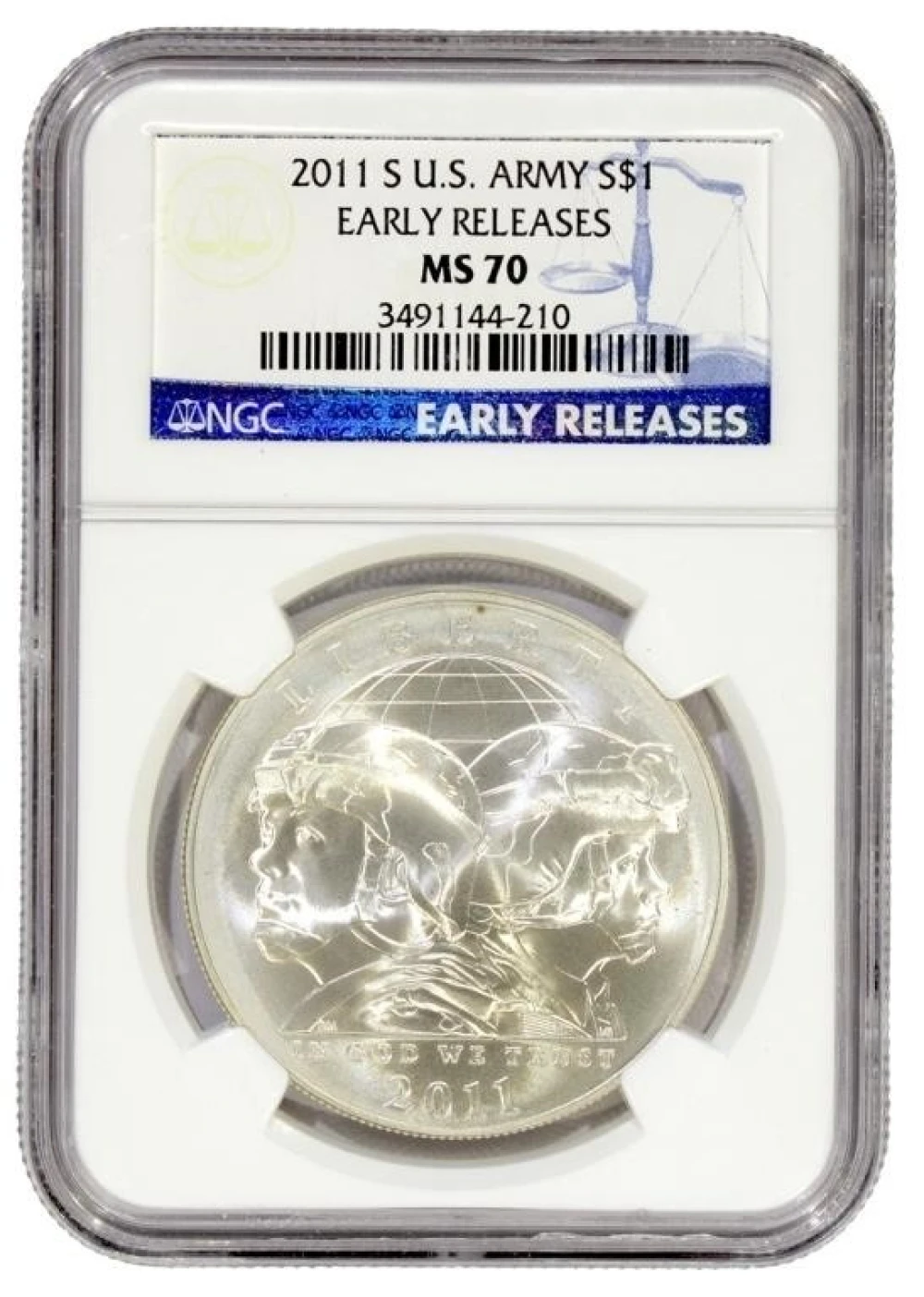 2011 U.S. Army NGC MS-70 $1