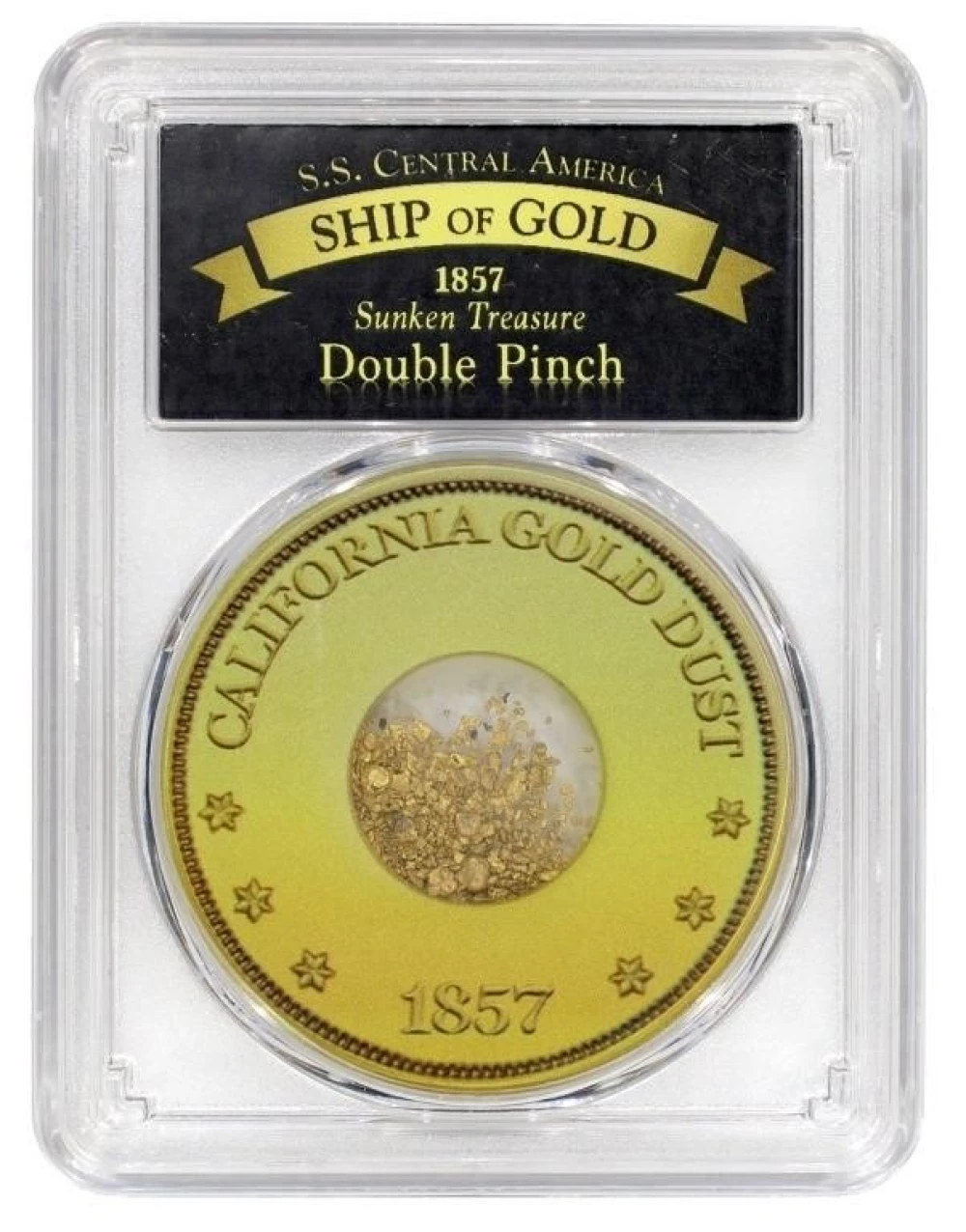 PCGS Double Pinch S.S. Central America Gold Dust