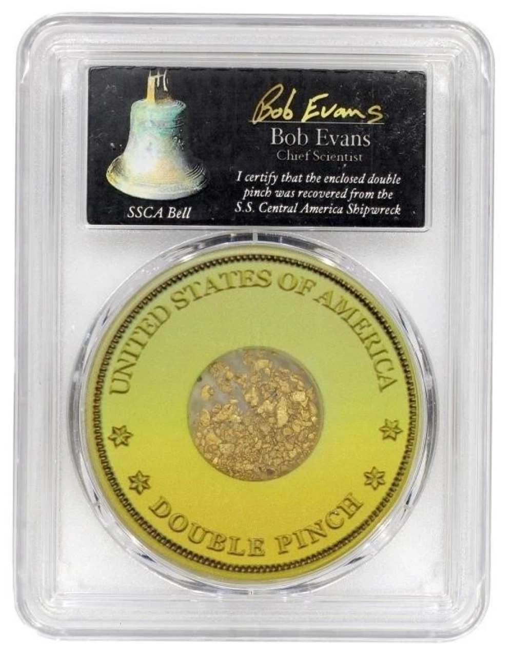PCGS Double Pinch S.S. Central America Gold Dust