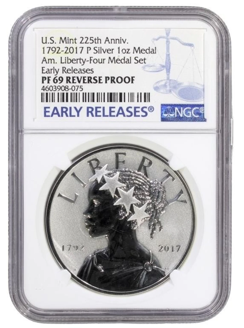 NGC Reversed Proof-69 Silver Liberty Medal