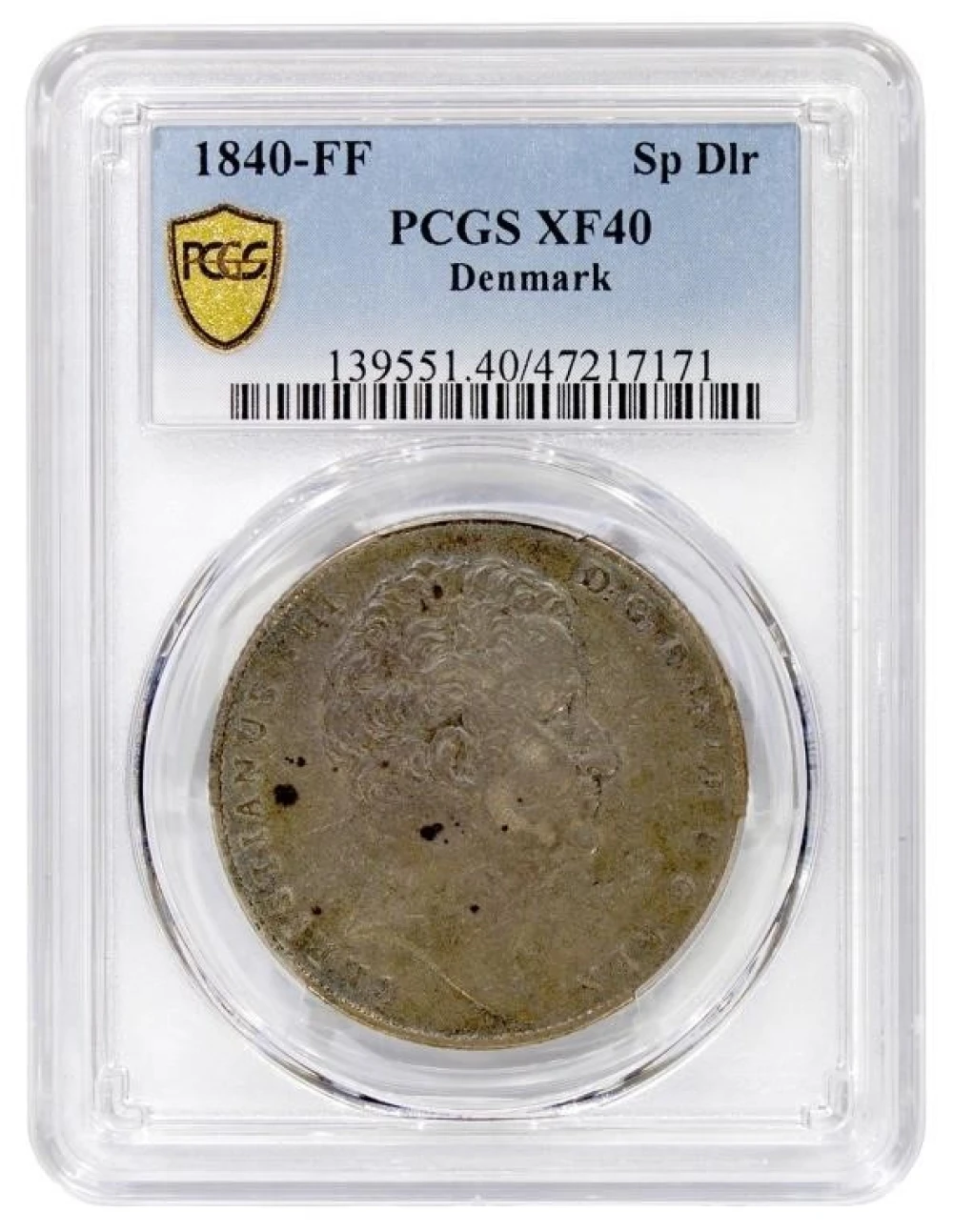 Denmark. PCGS EF-40 1840-FF Speciedaler