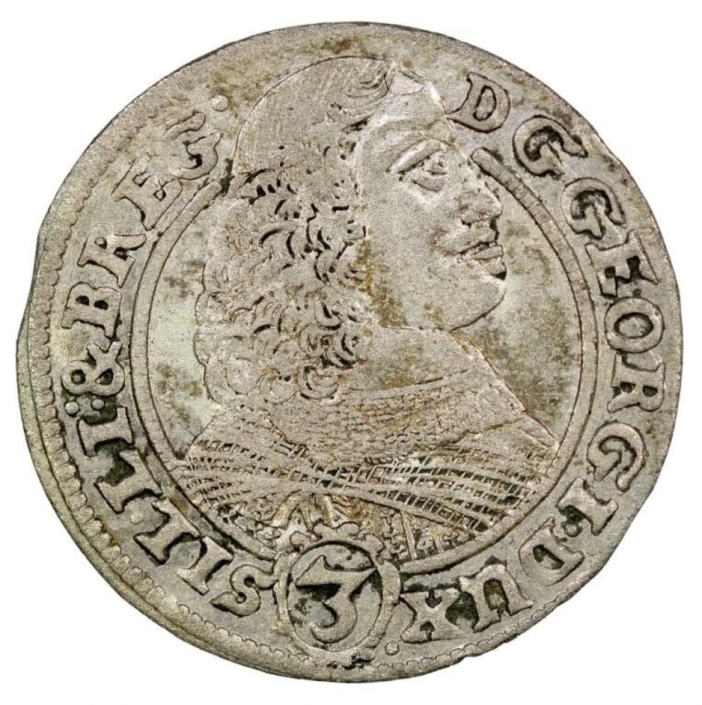 German States. Silesia. 1660-EW Silver 3 Kruzers