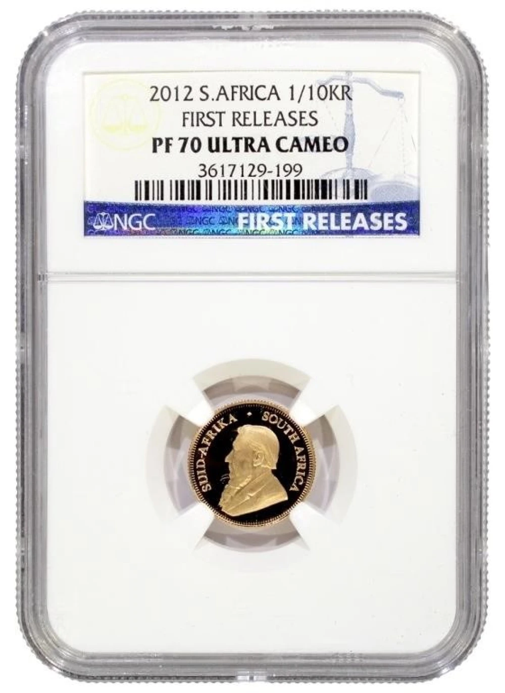 South Africa. NGC 2012 Gold 1/10th Krugerrand