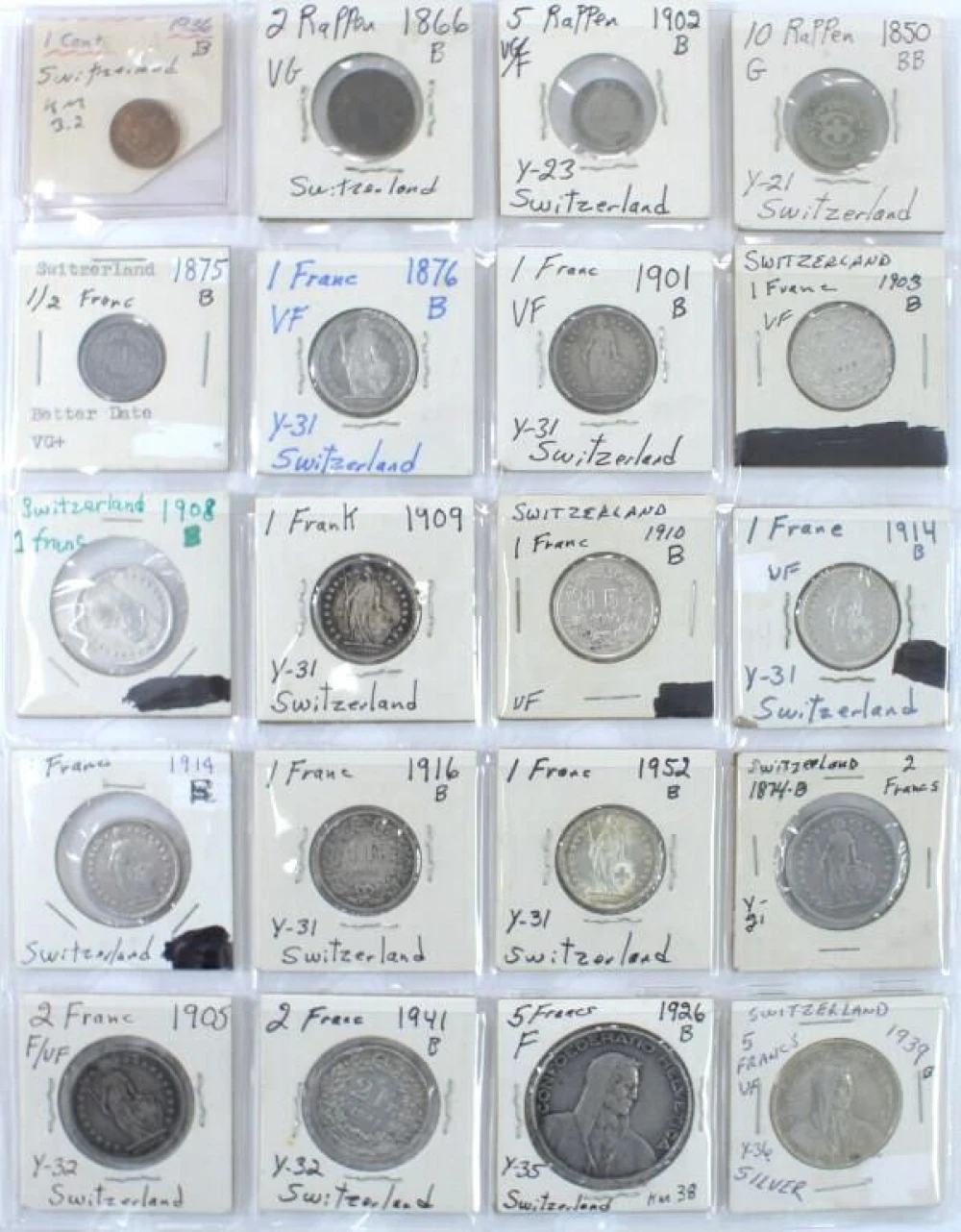 40 Piece Switzerland and Sweden Lot