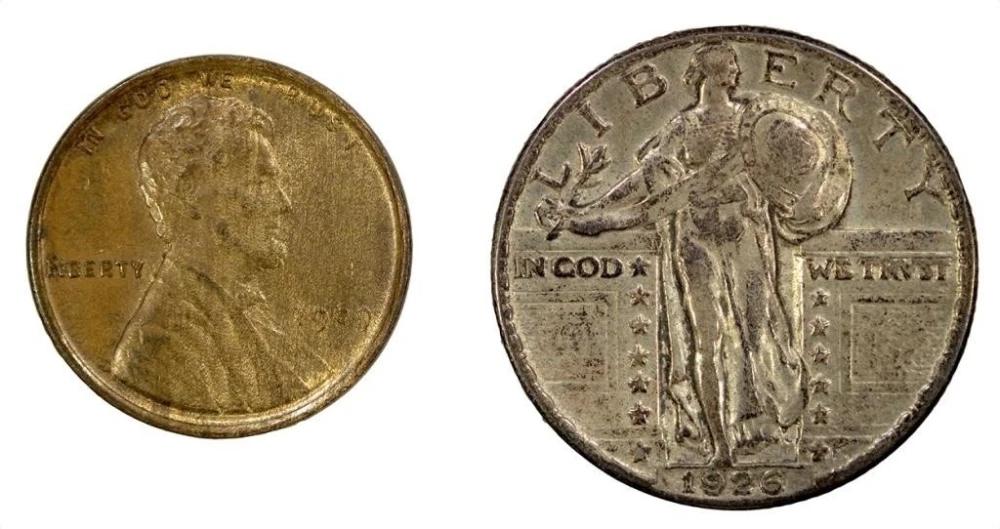 UNC 1909-V.D.B. Cent and 1926 Quarter