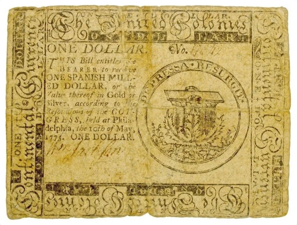 Pennsylvania. Philadelphia. Fine One Dollar Note