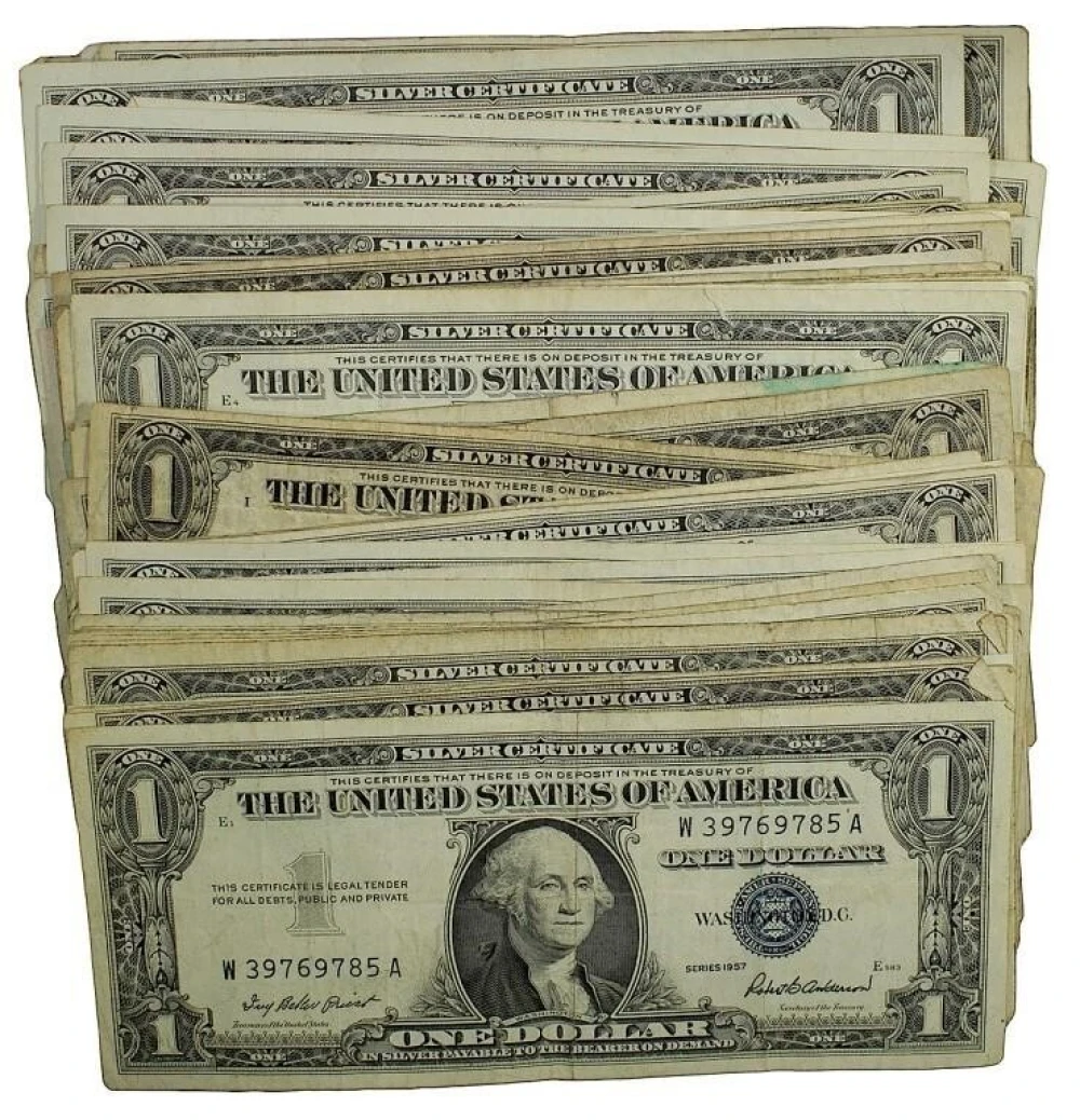 100 Pcs Mixed Silver Certificates