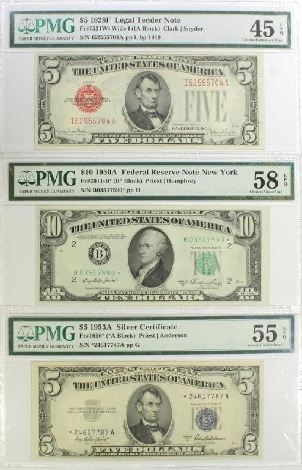 Trio of Varied Notes