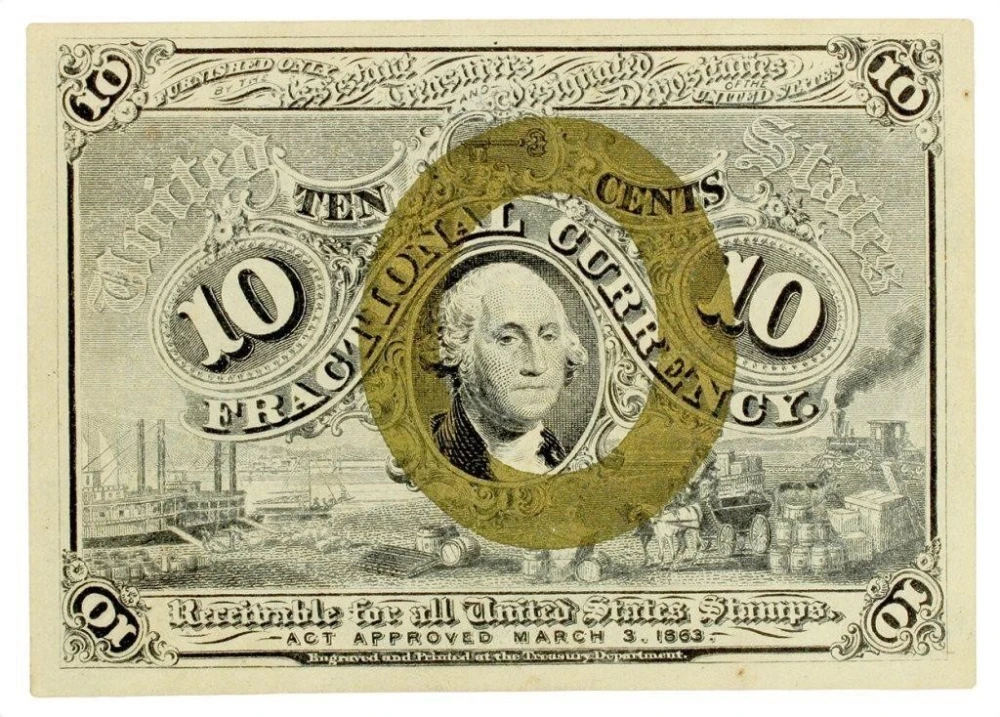 Crisp New 10-Cents Fractional Note