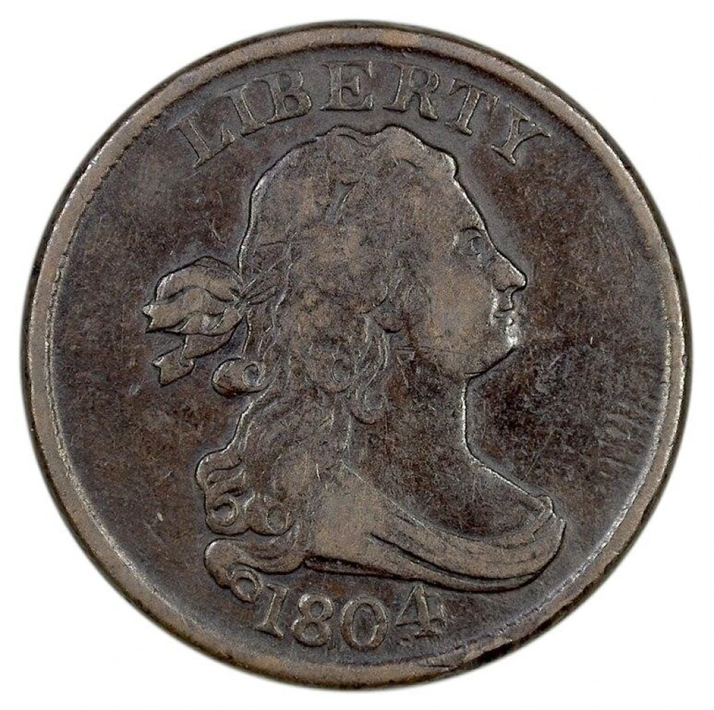VF-20 1804 Spiked Chin Half Cent