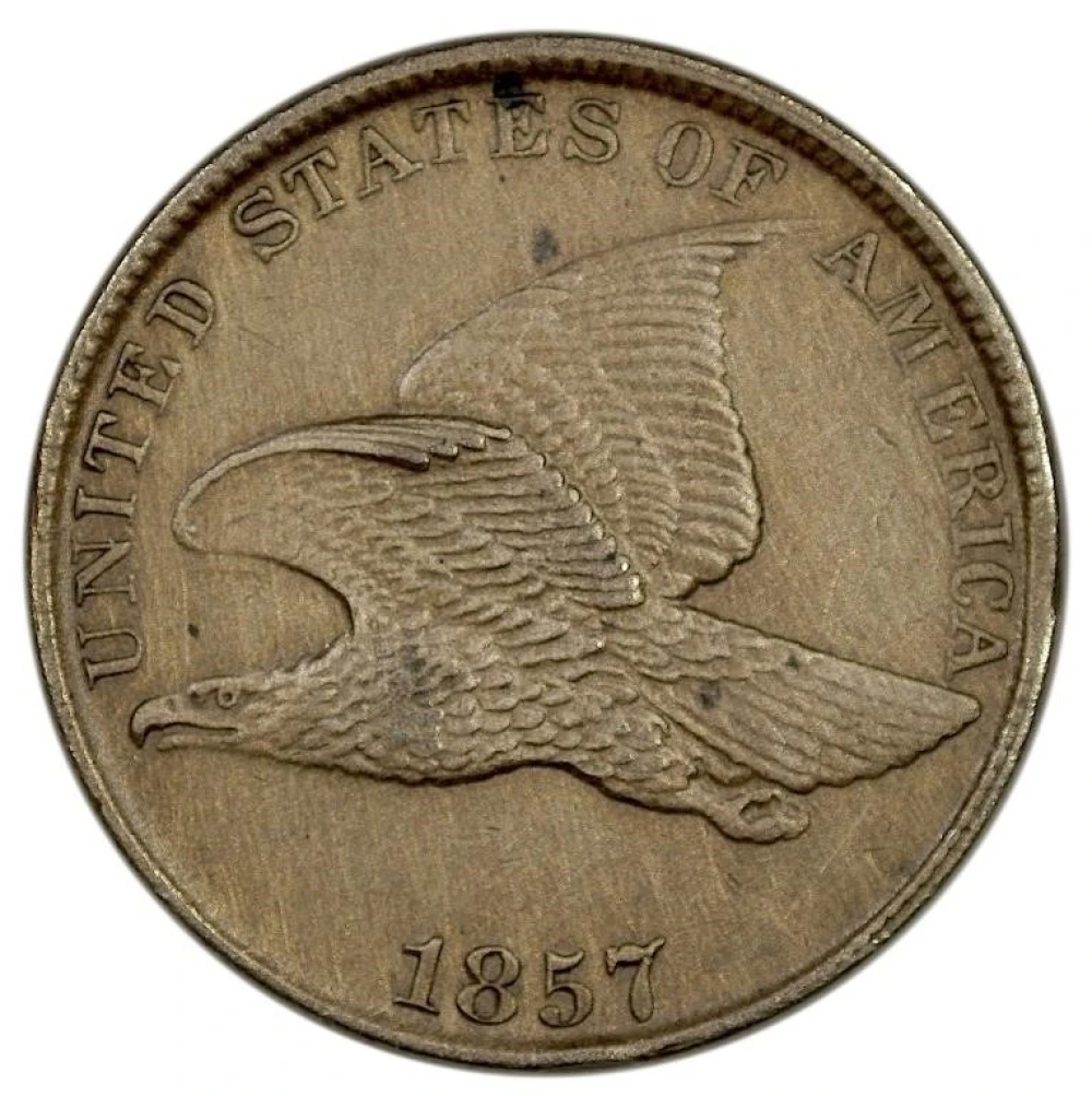 EF-45 Details 1857 Flying Eagle Cent