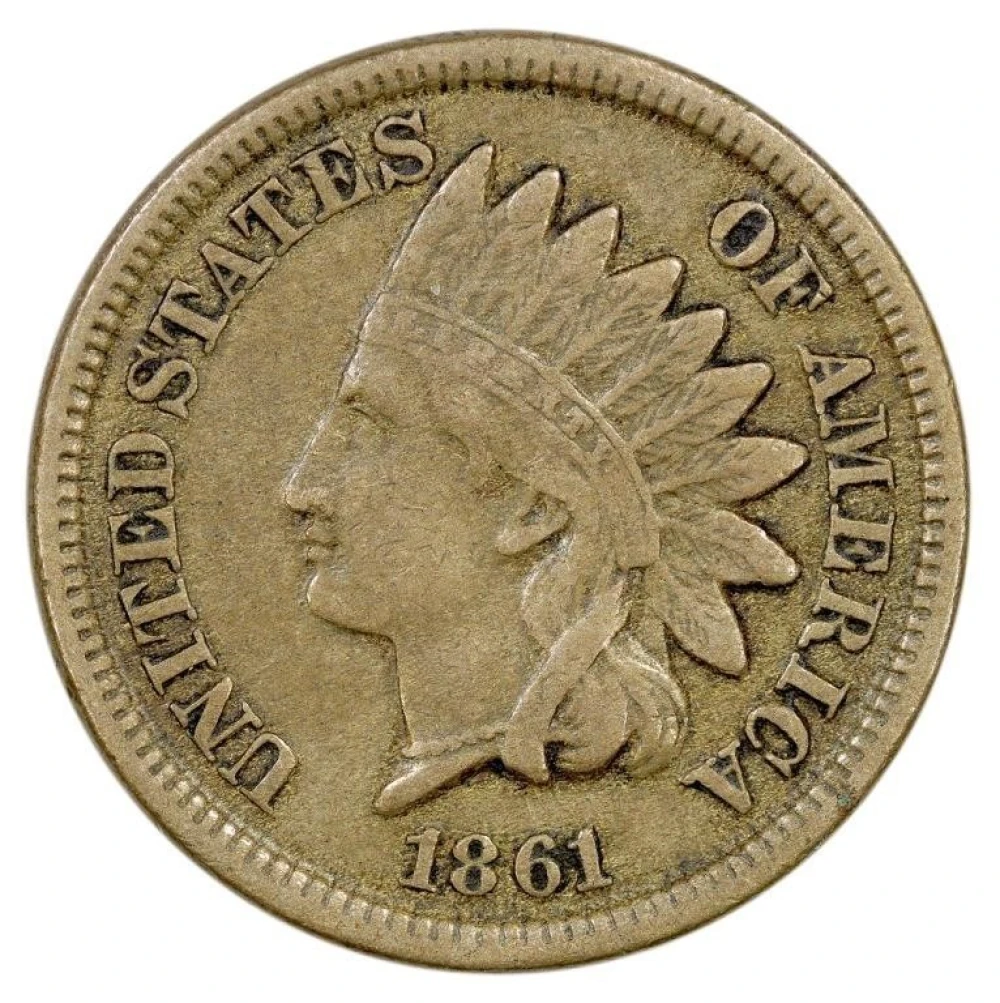 VF-25 1861 Indian Cent
