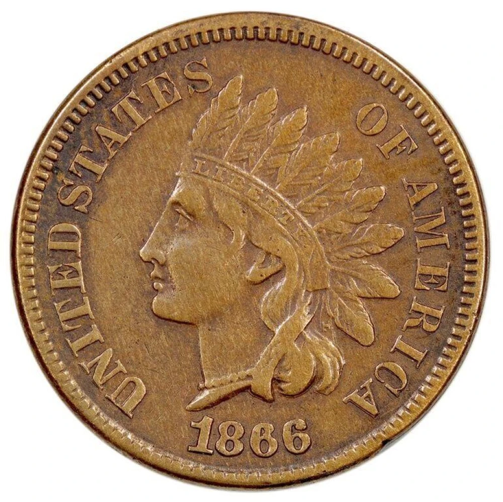 EF-40 1866 Indian Cent