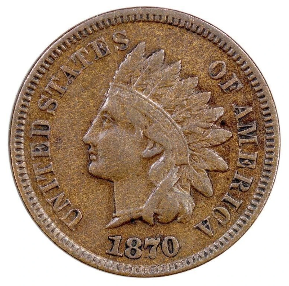 EF-40 1870 Indian Cent