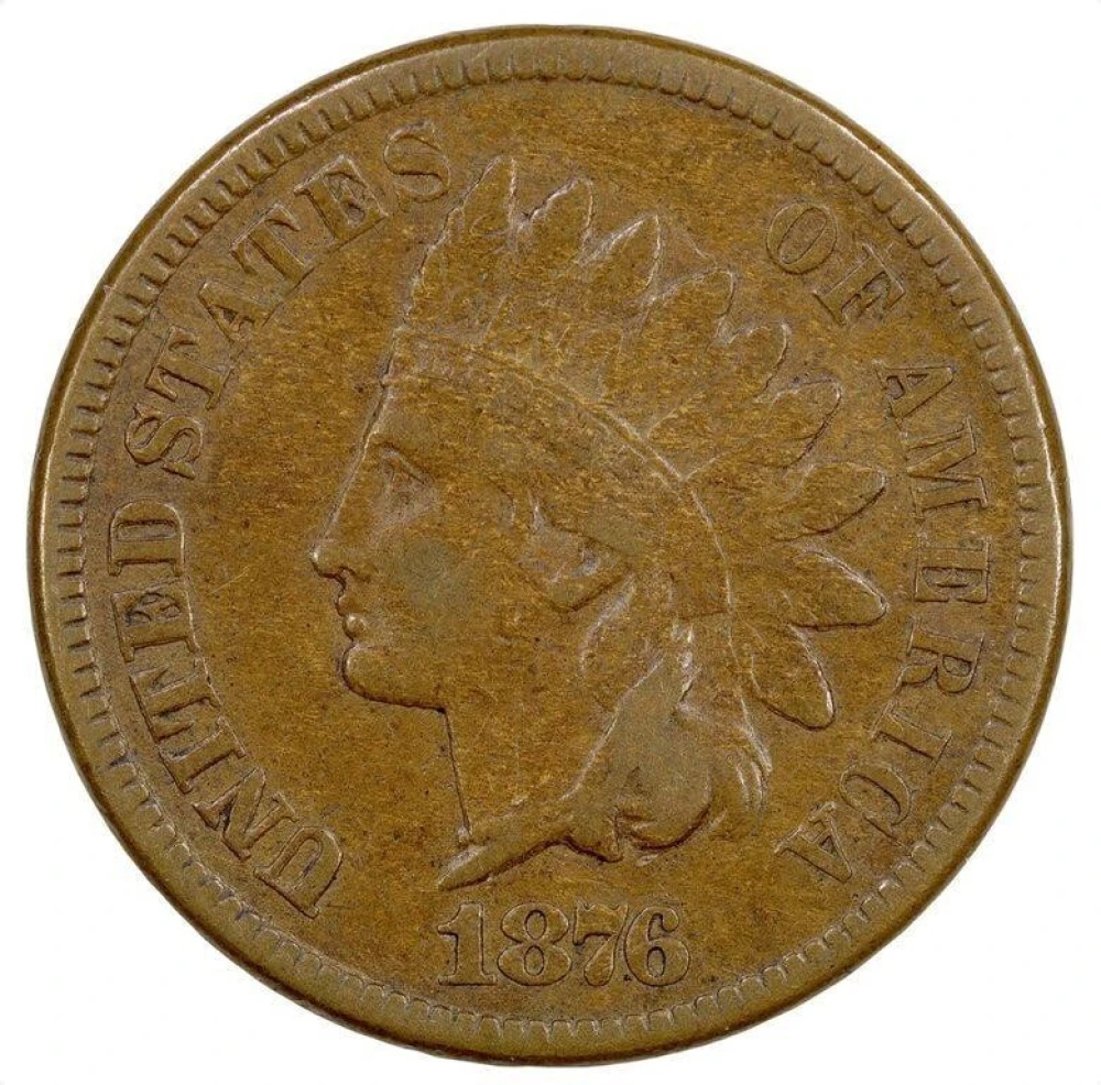 VF-20 1876 Indian Cent