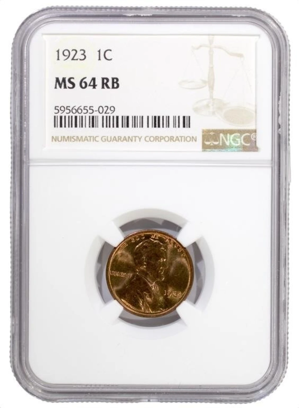 NGC MS-64 RB 1923 Lincoln Cent