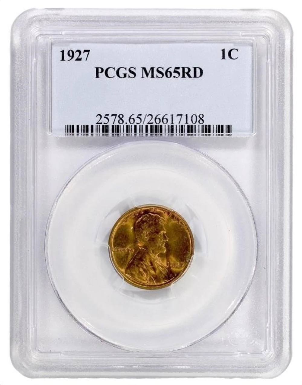 NGC MS-65 Red 1927 Lincoln Cent