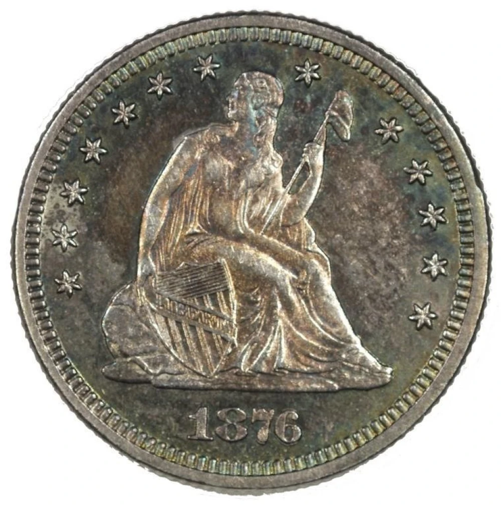 Rare MS-62 Proof Like 1876 Seated Quarter