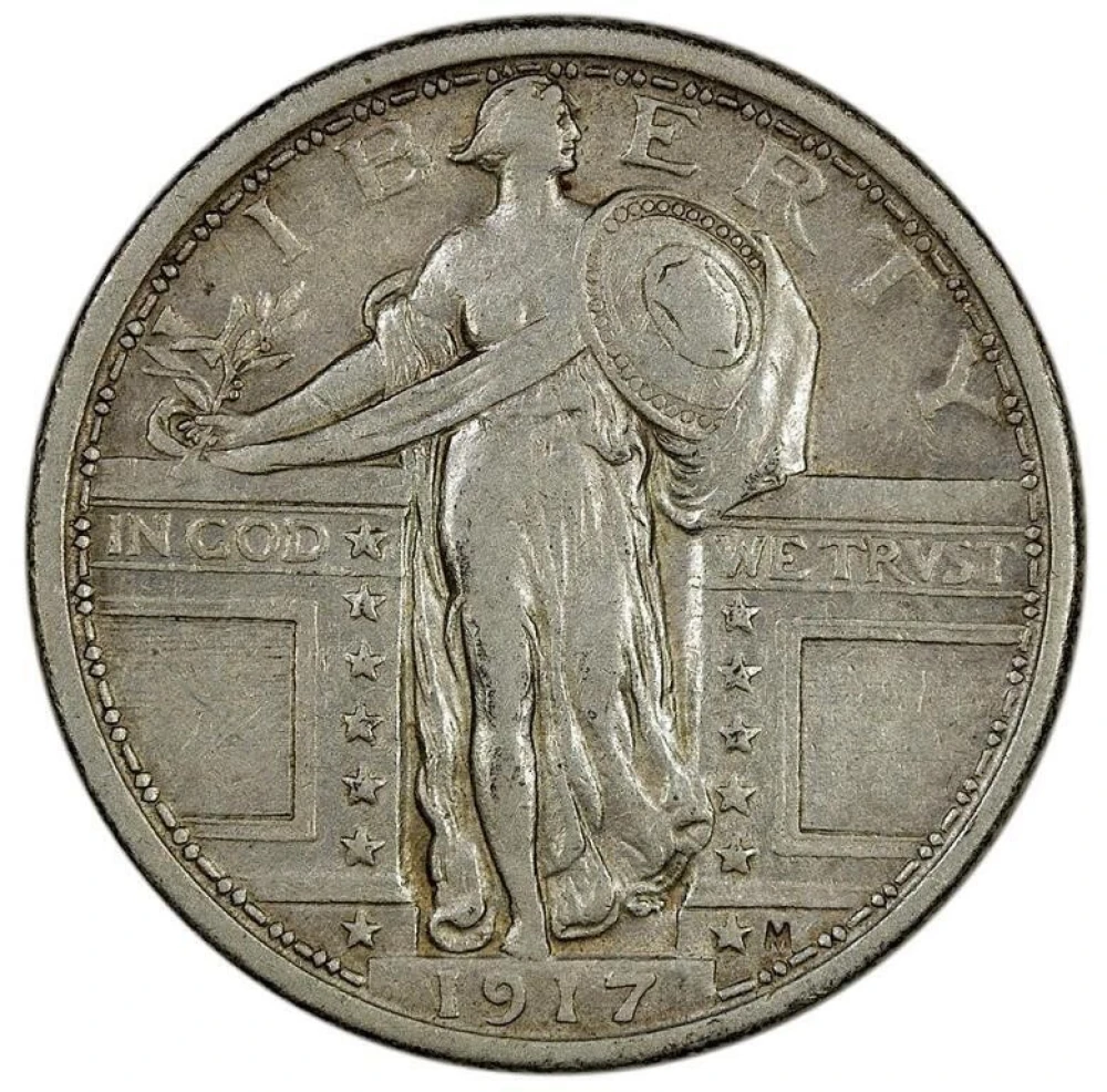 EF-40 1917 TI Standing Liberty Quarter