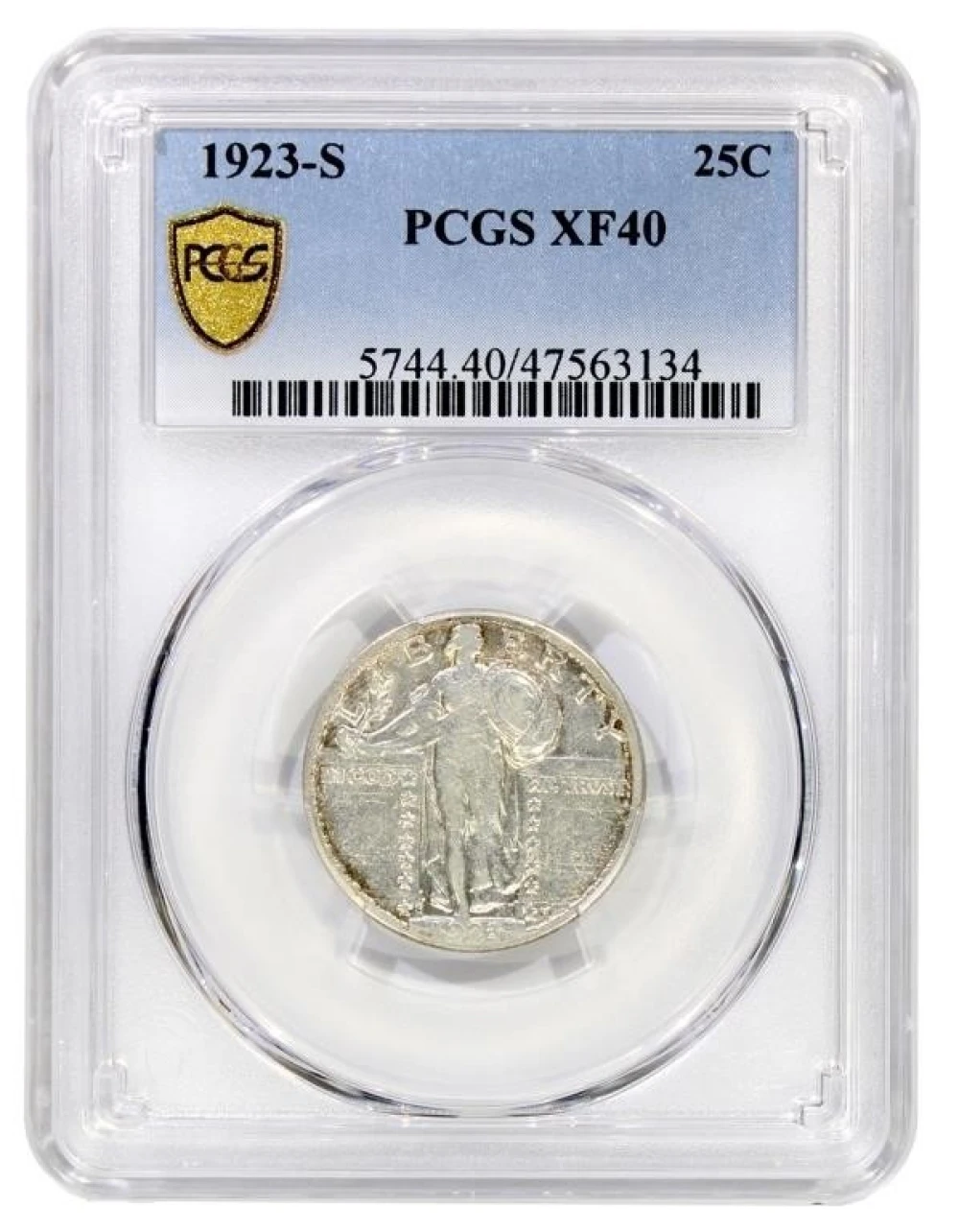 PCGS EF-40 1923-S Standing Liberty Quarter