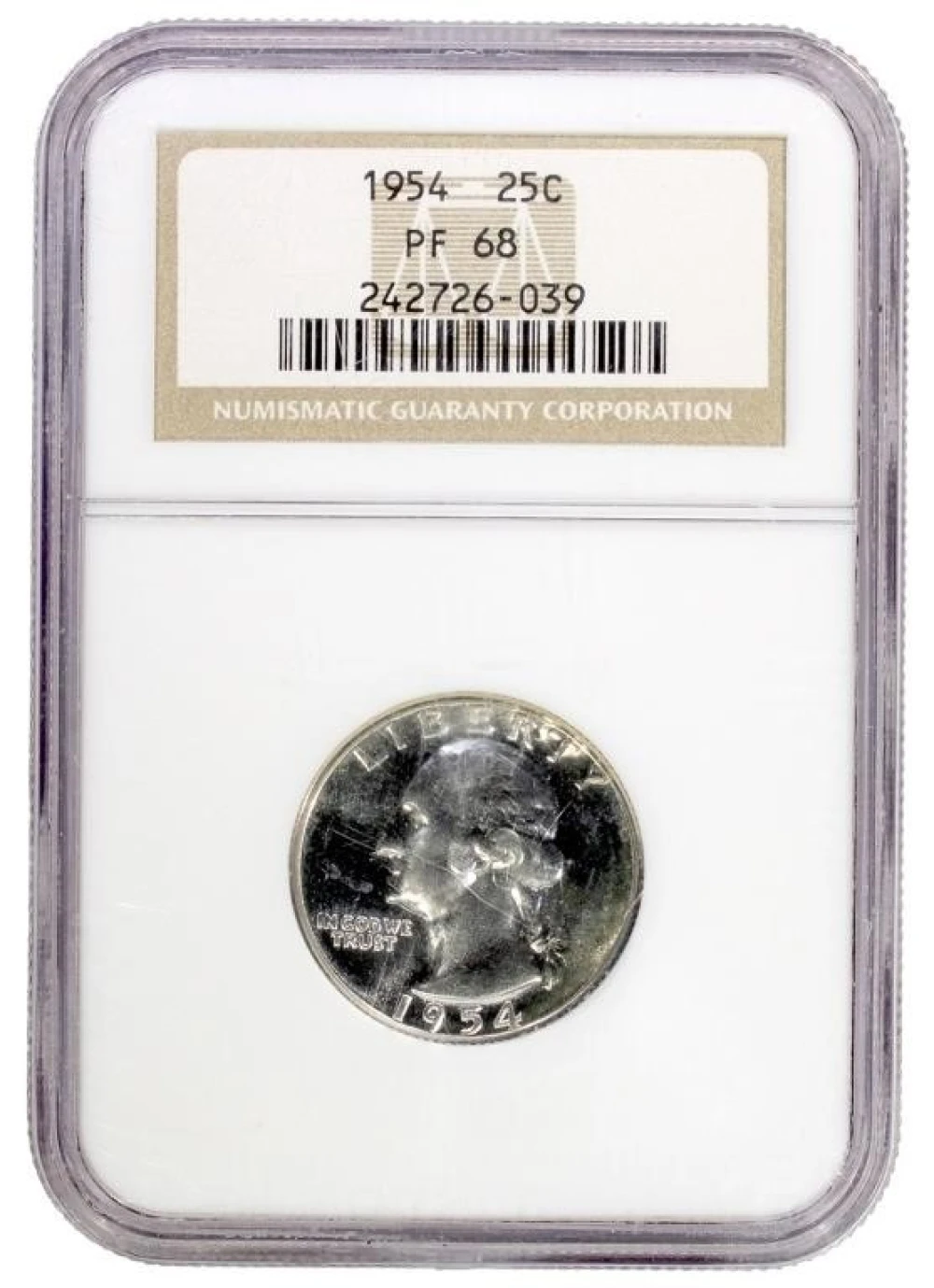 NGC Proof-68 1954 Washington Quarter