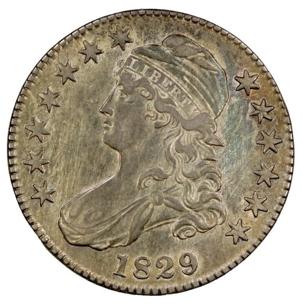 AU-50 1829 Bust Half Dollar