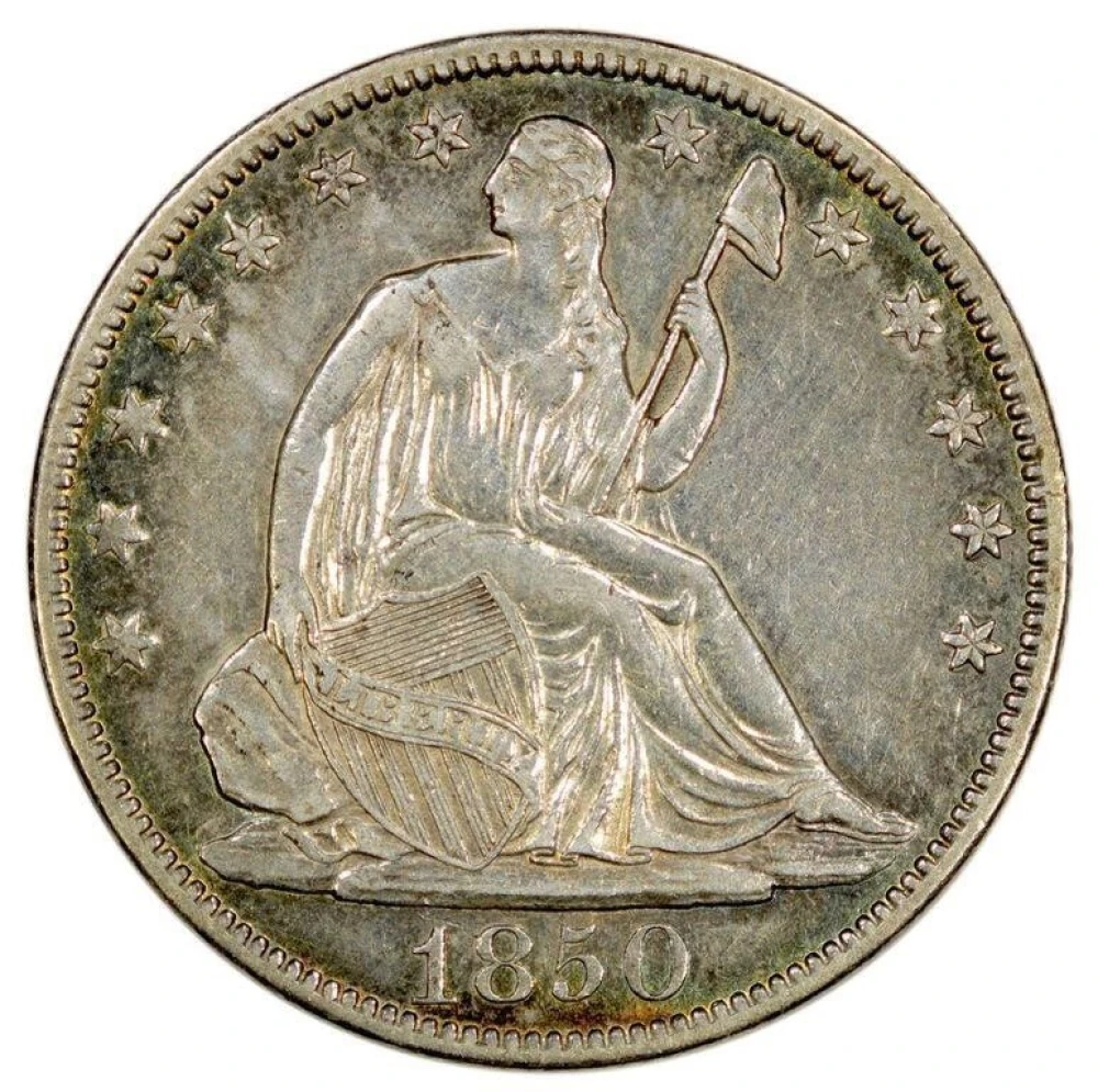 AU Details 1850-O Half Dollar