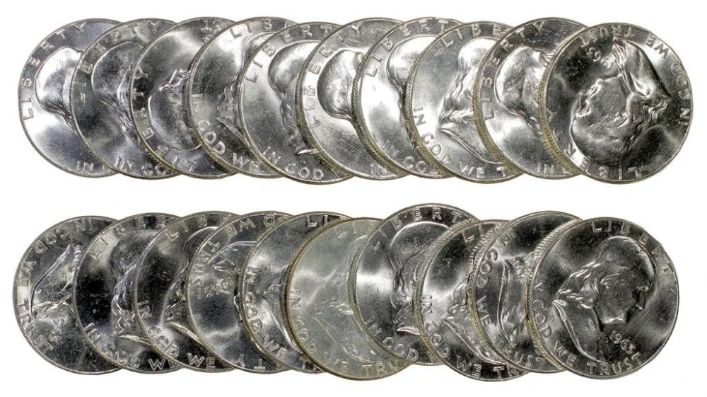 BU 1963 Franklin Half Roll